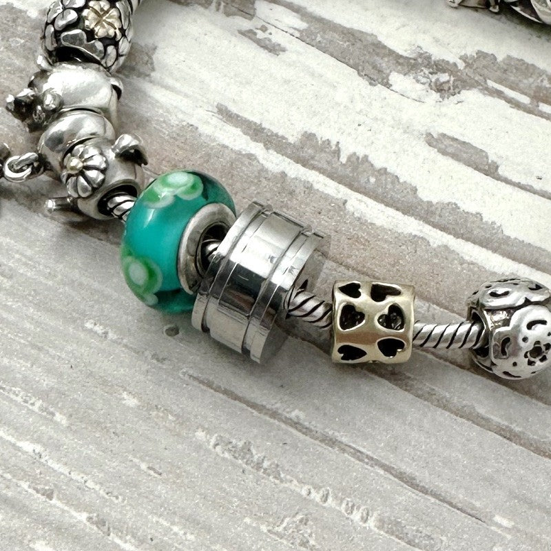 Asbedel voor Armband Klein Gepolijst Rond Strak Ring RVS