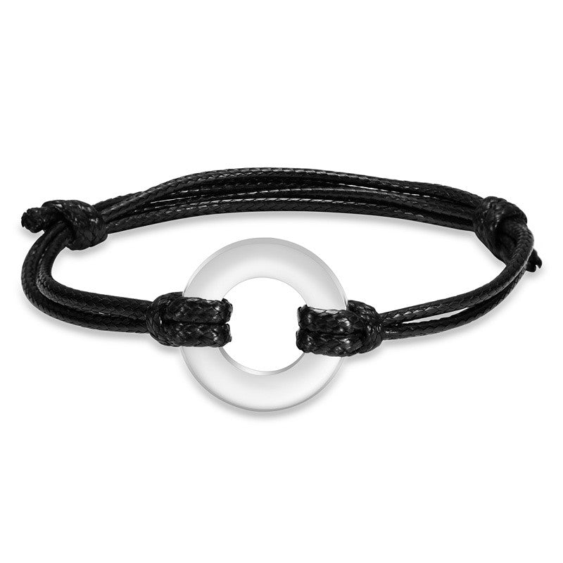 As Armband Zilverkleurig Eternity Touwarmband RVS