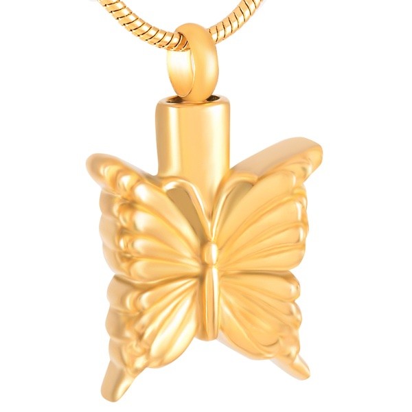 Asbedel Vlinder RVS Goudkleurig