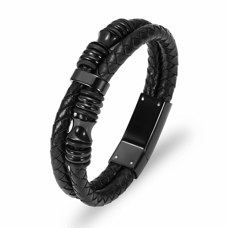 As Armband Zwarte Design RVS (div afmetingen)