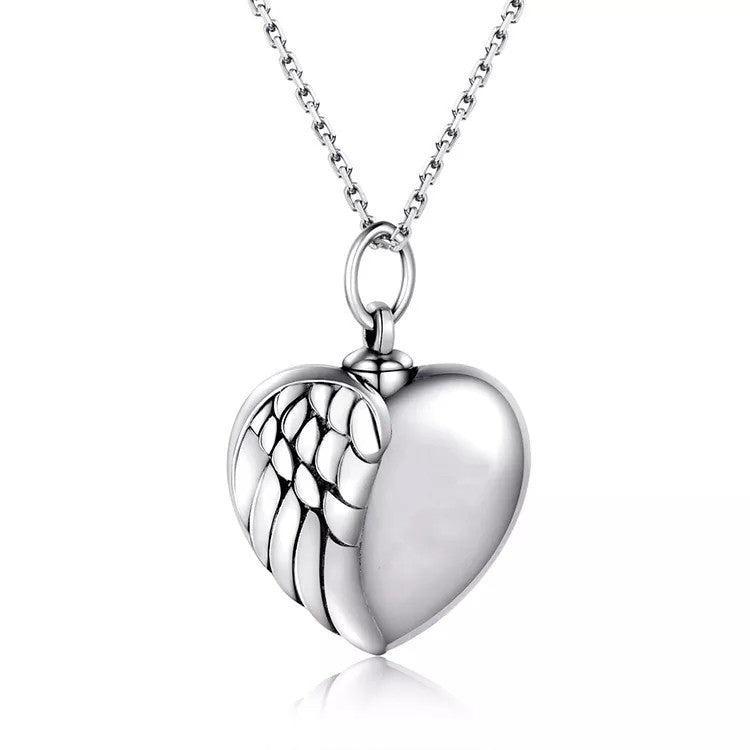 Zilveren (925) Ashanger Hart met Vleugel - Sterling Zilver