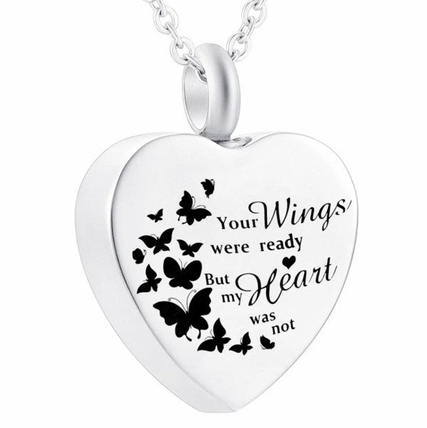 Ashanger Hart met Vlinders - Your Wings Were Ready but... graveerbaar