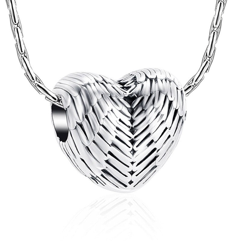 Ashanger Klein Hartje met Vleugels 13mm RVS