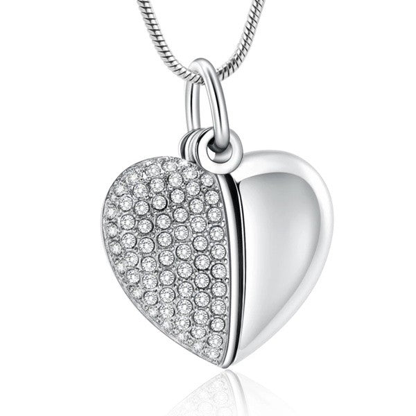 Ashanger Hart met klein hartje Strass graveerbaar