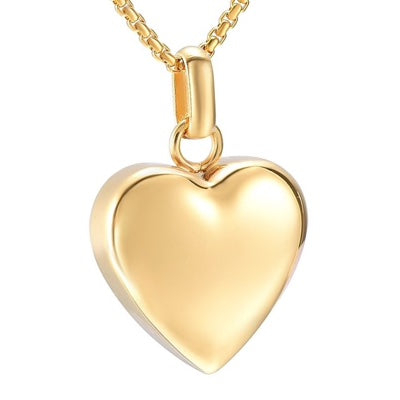 Ashanger Gepolijst Goudkleurige Hart RVS Dubbele Askamer graveerbaar