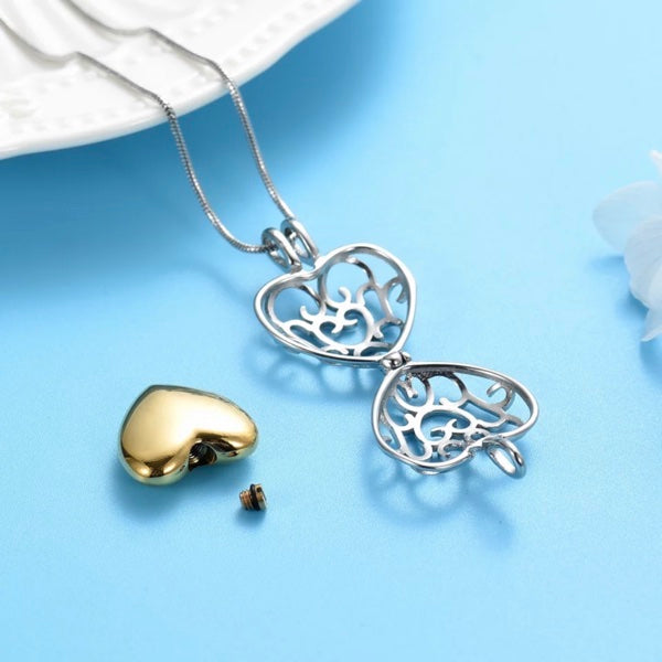 Ashanger met Goudkleurige Hartvormige Cilinder RVS