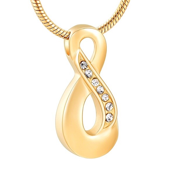 Ashanger Infinity Strass RVS Goudkleurig (incl. ketting)