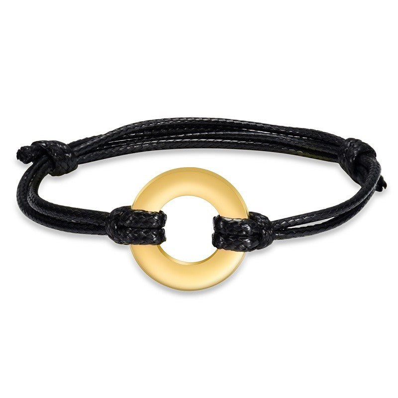 As Armband Goudkleurig Eternity Touwarmband RVS