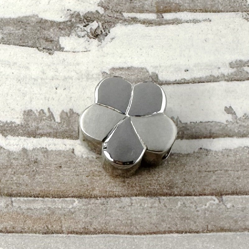 Asbedel voor Armband Klein Gepolijst Bloem RVS