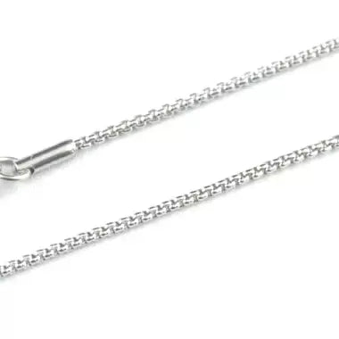 Extra fijne zilverkleurige ronde schakelketting 35 cm