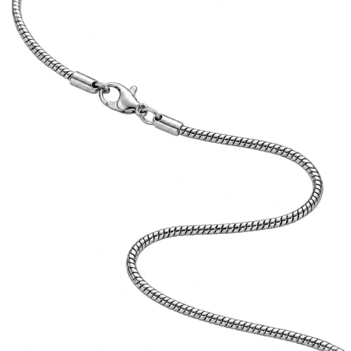 Gladde Snake Ketting RVS Zilverkleurig