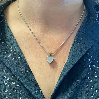 Ashanger Zilverkleurig Klein Hartje RVS