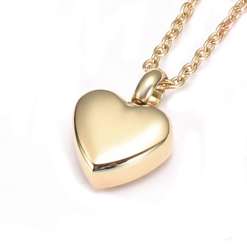 Ashanger Goudkleurig Klein Hartje RVS