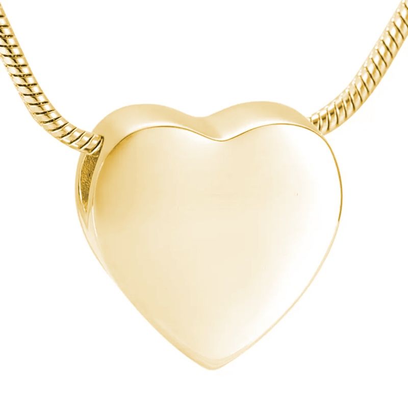 Ashanger Gepolijst Goudkleurig Hart 18mm RVS