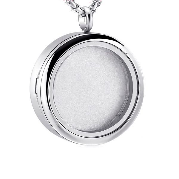 Ashanger Foto Memory Locket Medaillon met Eigen Foto RVS