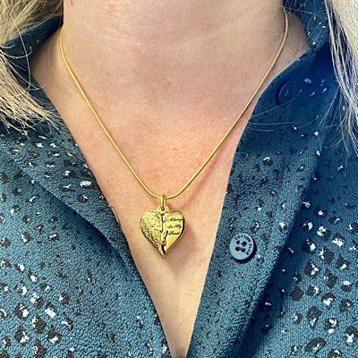 Ashanger Hart met Vleugel - Always in My Heart RVS Goudkleurig