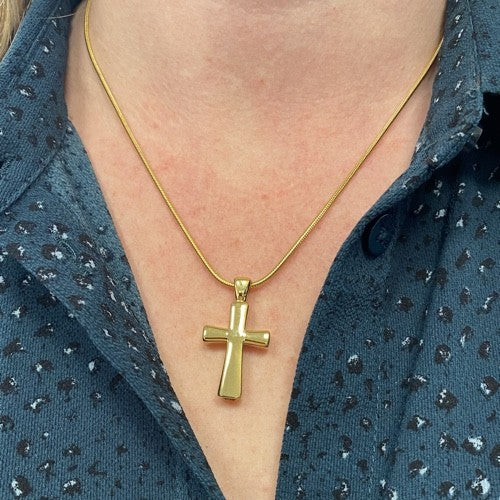 Ashanger Kruis RVS Goudkleurig