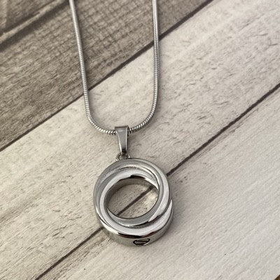 Ashanger Twee Cirkels Verbonden Ringen RVS / Circle of Life