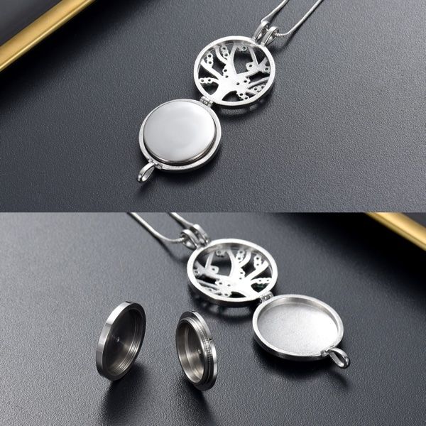 Ashanger Levensboom Groen Strass RVS Goudkleurige Hanger