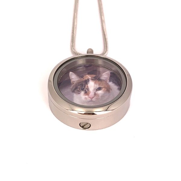 Ashanger Foto Memory Locket Medaillon met Eigen Foto RVS