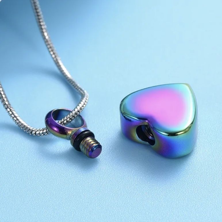 Ashanger Klein Gepolijst Hartje 13mm RVS Rainbow