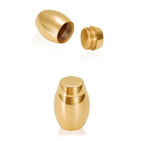 Ashanger Lotus Bloem met Goudkleurige Cilinder RVS