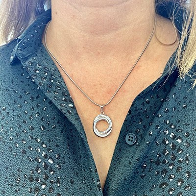 Ashanger Twee Cirkels Verbonden Ringen RVS / Circle of Life