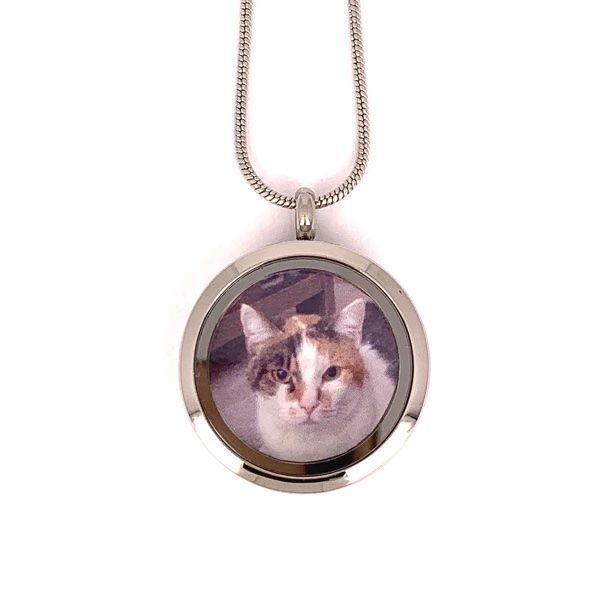 Ashanger Foto Memory Locket Medaillon met Eigen Foto RVS