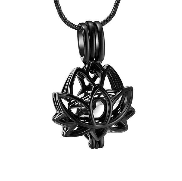 Ashanger Zwarte Lotus Bloem met Cilinder RVS