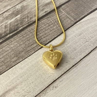 Ashanger Hart Pootafdruk RVS Goudkleurig