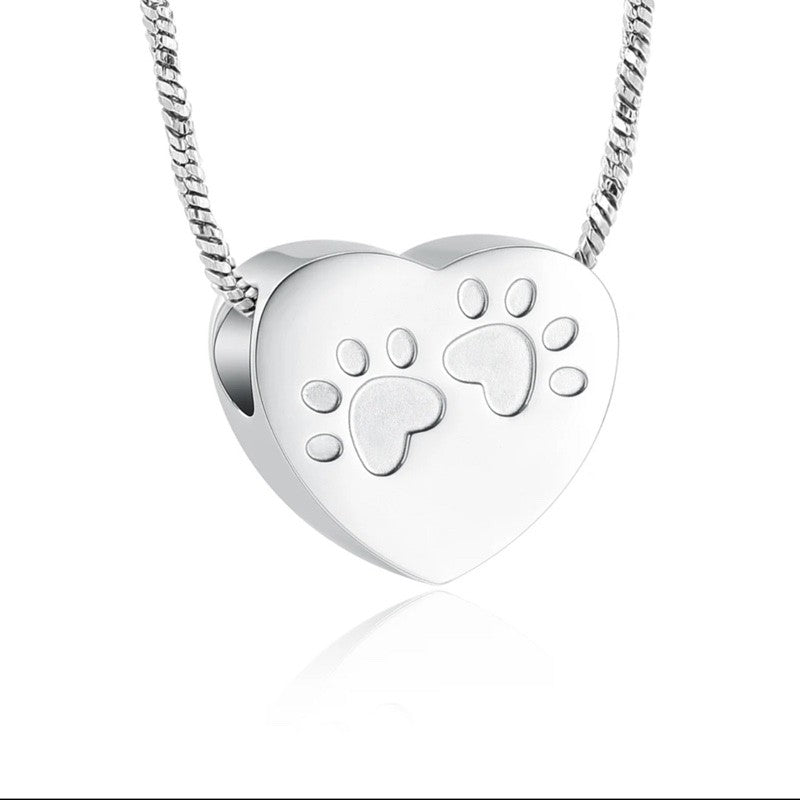 Asbedel Gepolijst Hart Pootje RVS voor Armband of Ketting