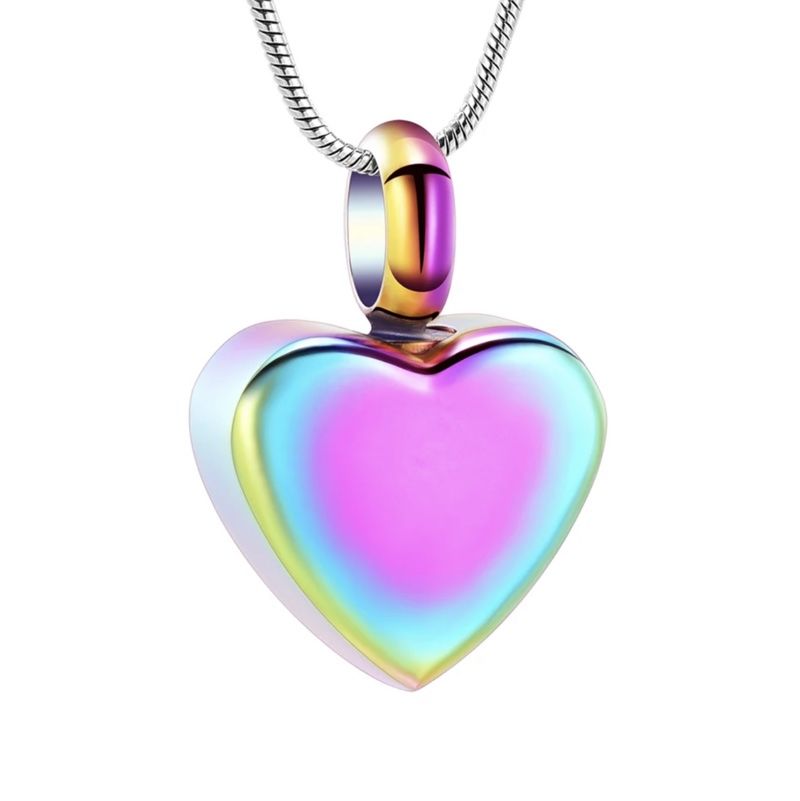 Ashanger Klein Gepolijst Hartje 13mm RVS Rainbow