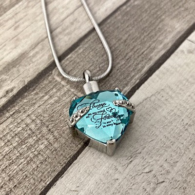 Ashanger Always On My Mind Forever In My Heart Blauw RVS