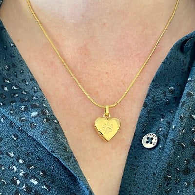 Ashanger Hart Pootafdruk RVS Goudkleurig