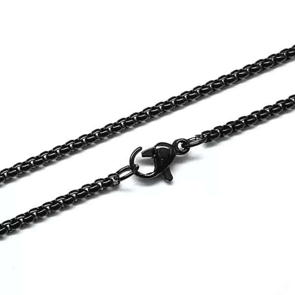 Ronde Schakelketting RVS Zwart
