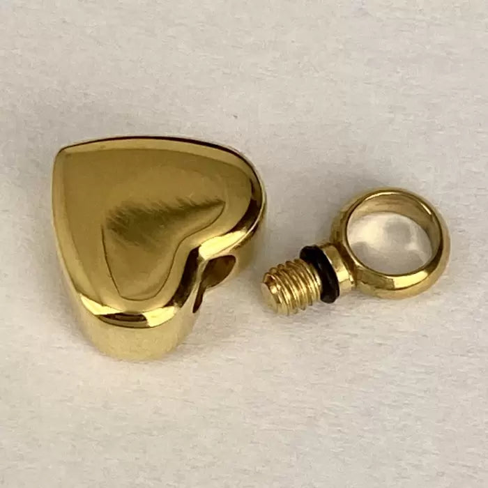 Ashanger Goudkleurig Klein Hartje RVS
