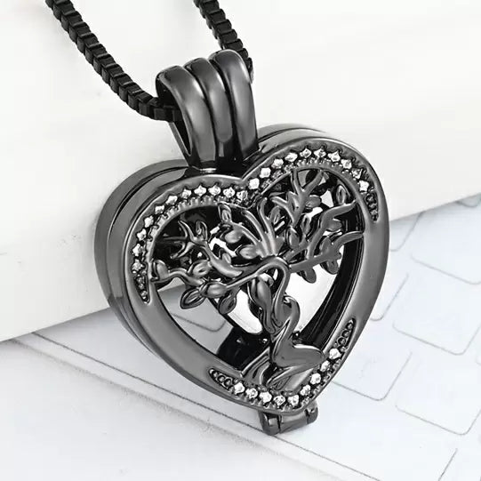 Ashanger Zwart Hart met Levensboom RVS, productfoto 3