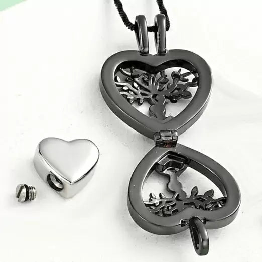 Ashanger Zwart Hart met Levensboom RVS, productfoto 4